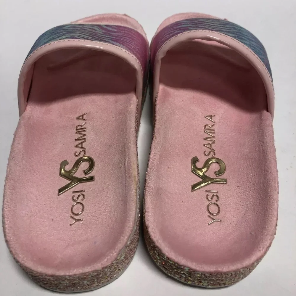 Yosi Samra Kids’ Miss Elsa, Pink Slide Sandals, Girls’ Size 11 M.